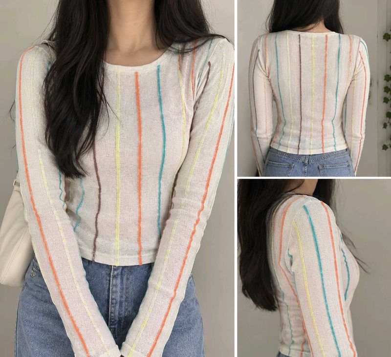 Striped Long Sleeve Top