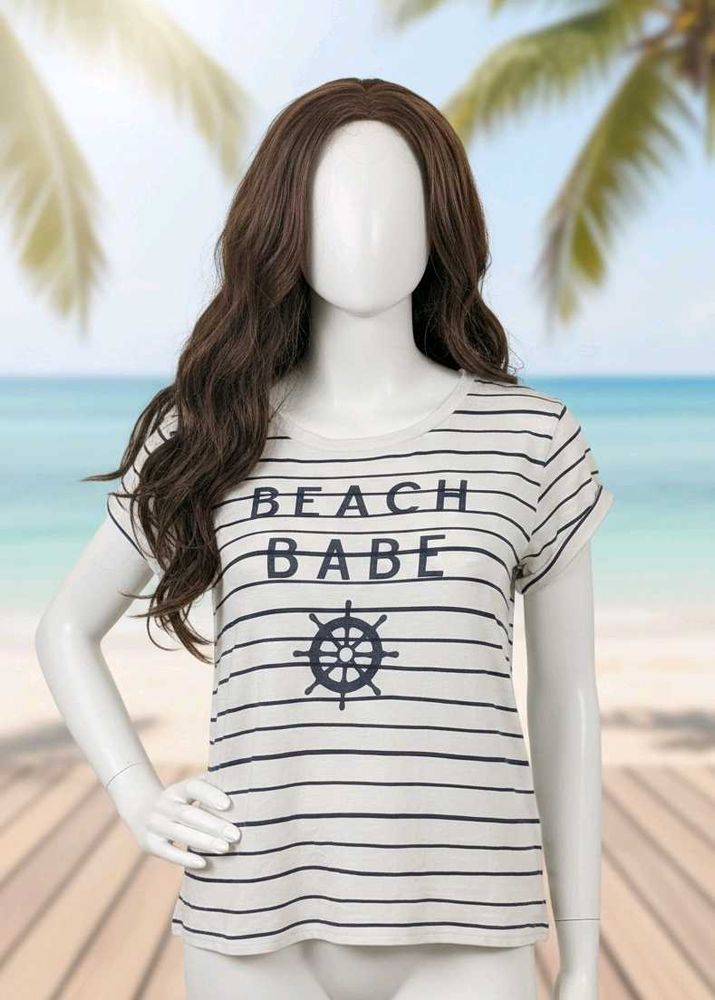 Beach Babe Striped Tee