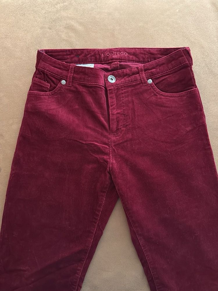 Maroon Corduroy Pants
