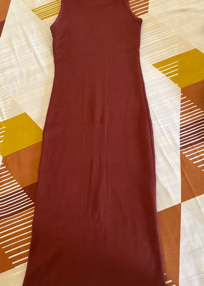Ribbed Knit Midi Dress