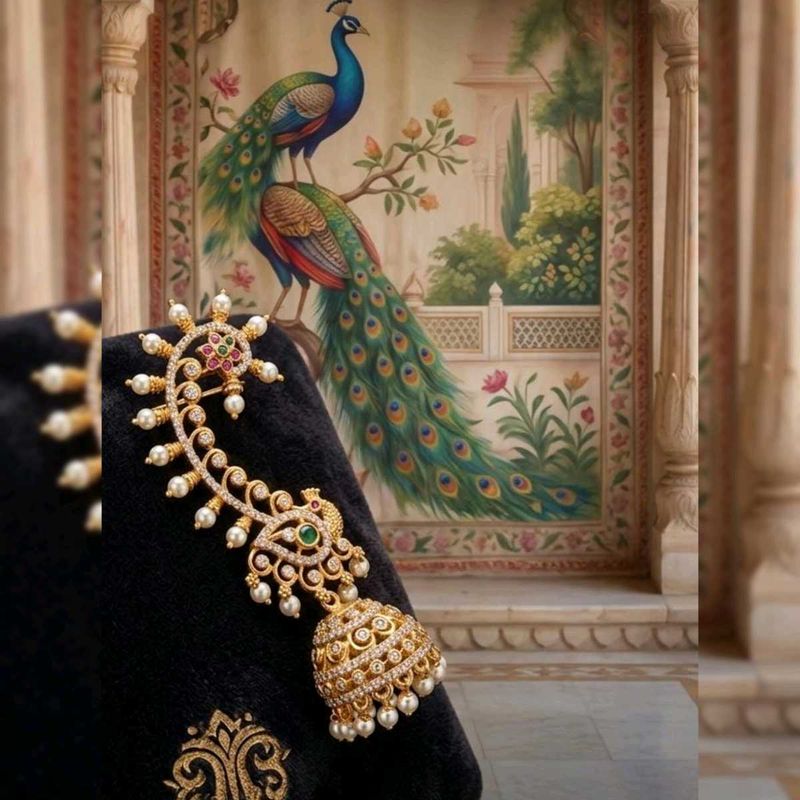Exquisite Peacock Design Jhumka Set