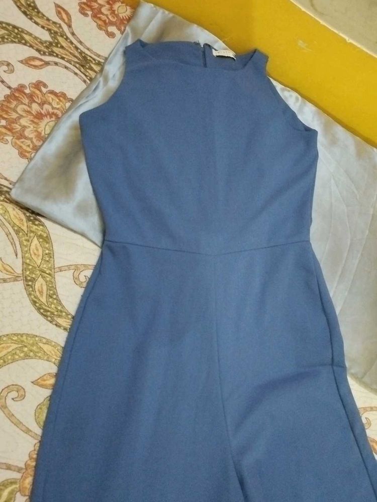 Stylish Blue Sleeveless Jumpsuit