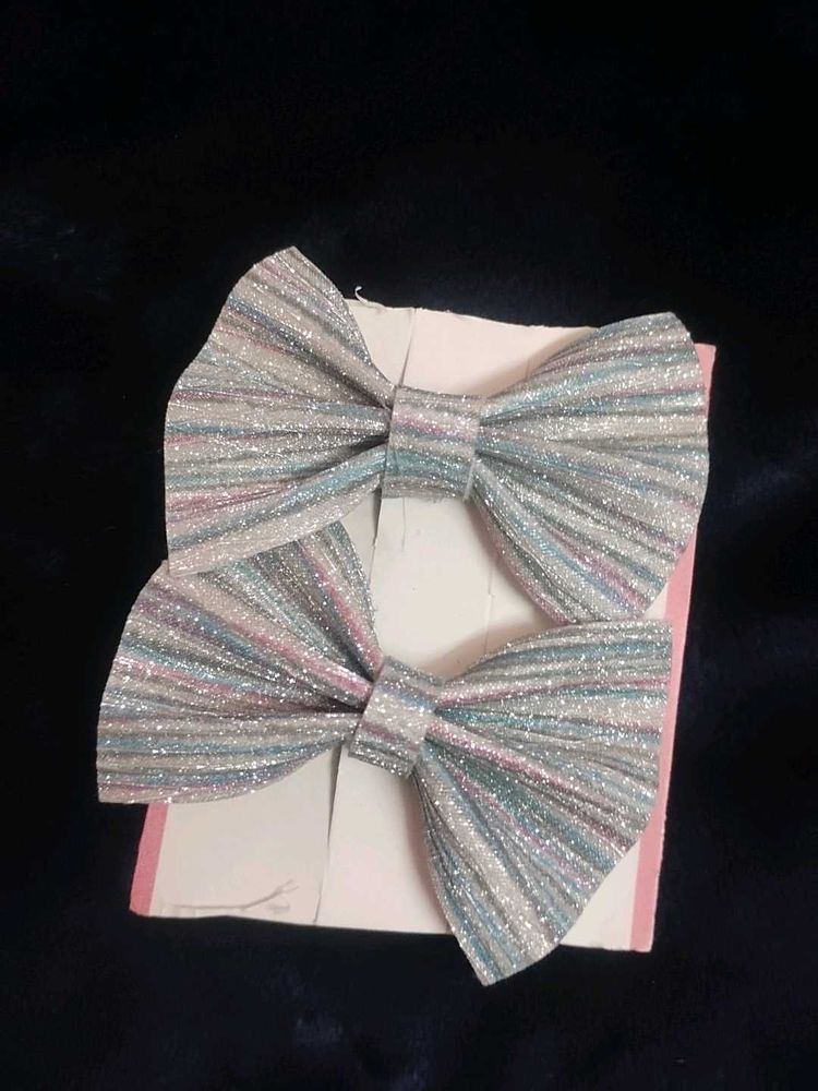 Sparkly Bow Hair Clips (Set of 2)