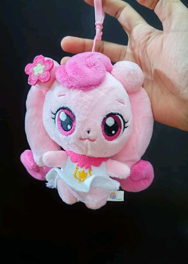 Cute Pink Plush Toy Keychain
