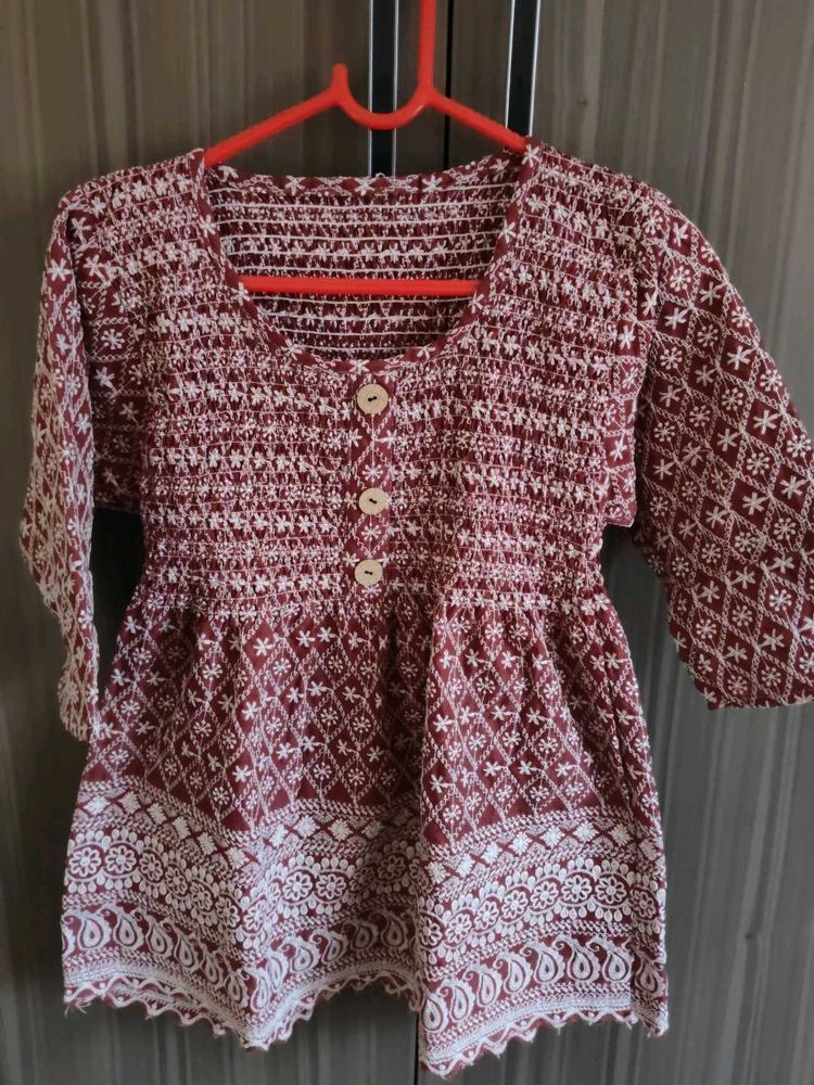 Patterned Top with 3/4 Sleeves