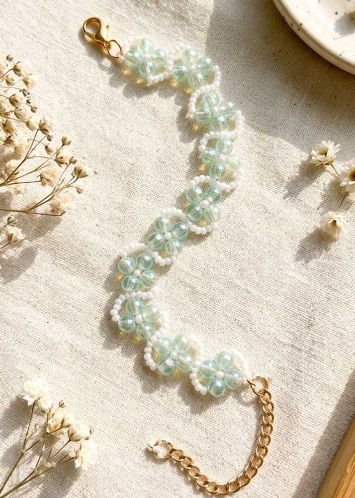Handmade Beaded Flower Bracelet