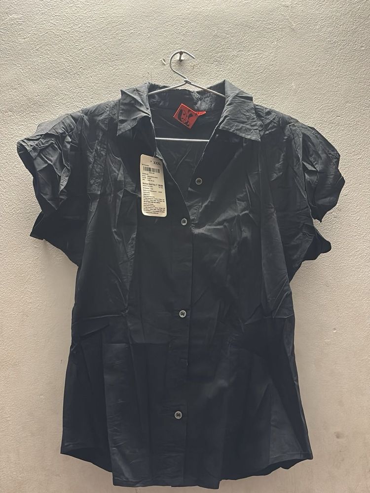 Stylish Black Short Sleeve Top