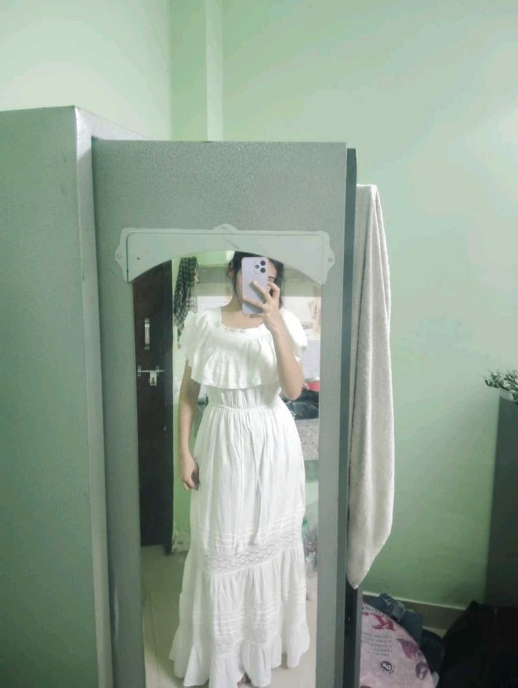 Boho White Maxi Dress