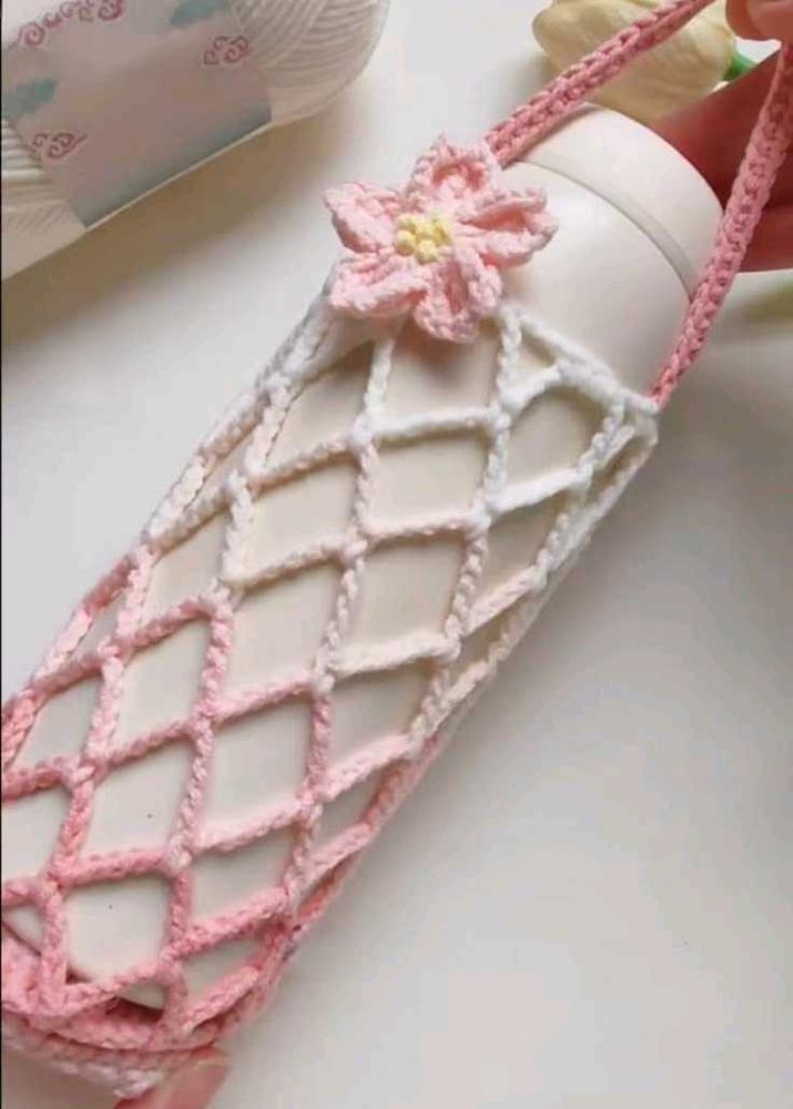 Handmade Crochet Water Bottle Holder