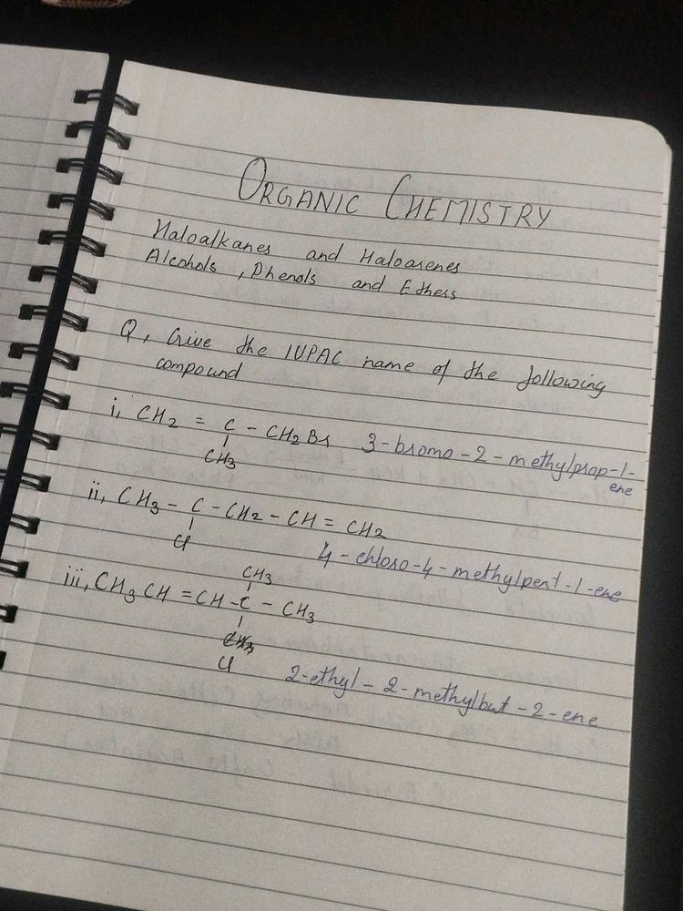 Class 12 Organic Chemistry Notes