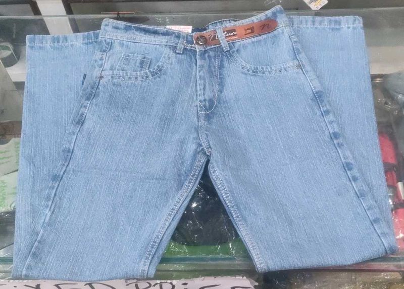 Blue Denim Jeans with Belt