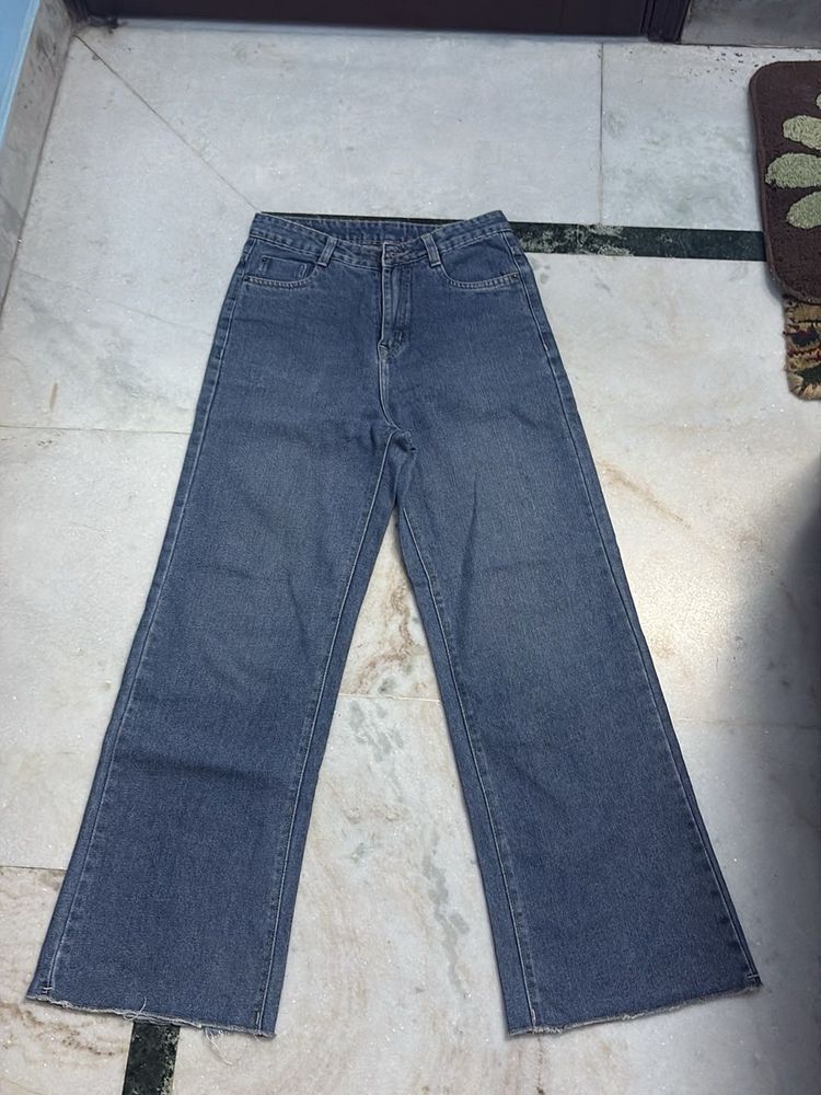 Wide Leg Denim Jeans