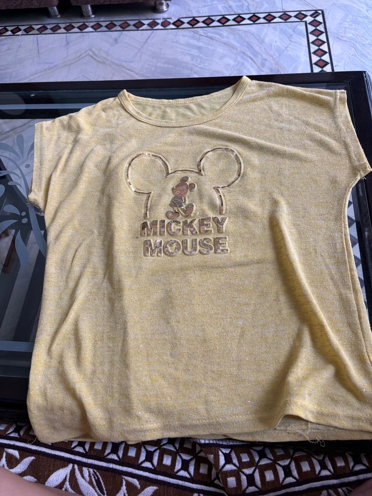 Yellow Mickey Mouse T-Shirt