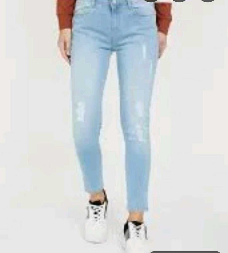 Light Blue Distressed Jeans