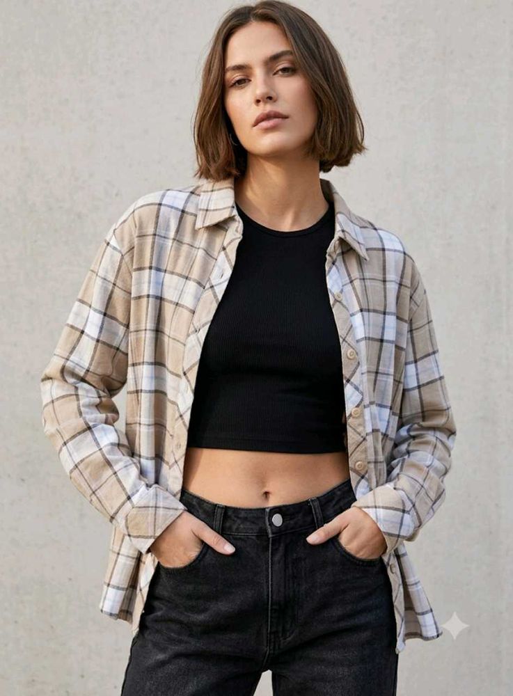 Casual Plaid Button-Up Shirt