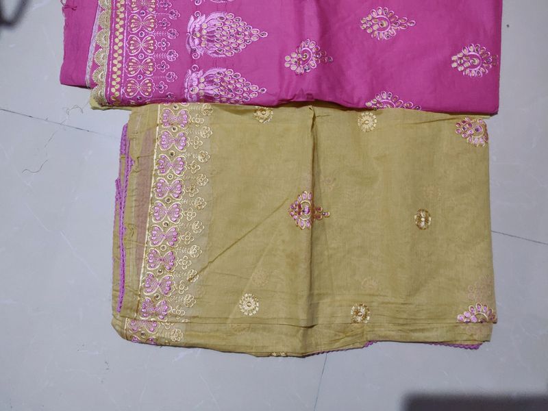 Elegant Embroidered Unstitched Salwar Suit