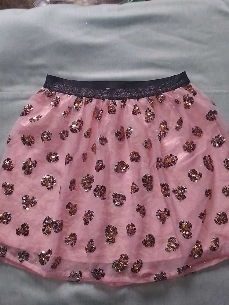 Sparkly Pink Mini Skirt