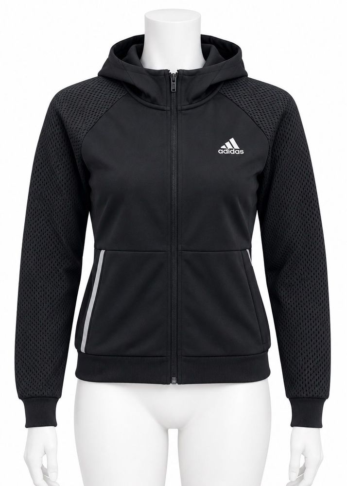Adidas Black Zip-Up Hoodie Jacket