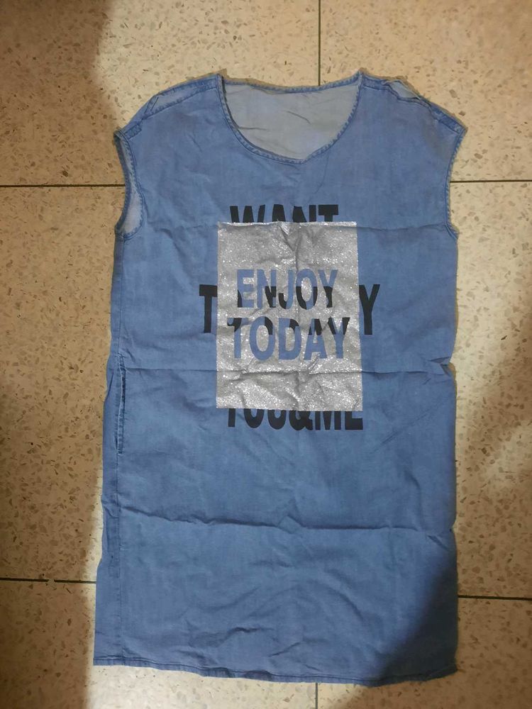 Denim Tunic Top