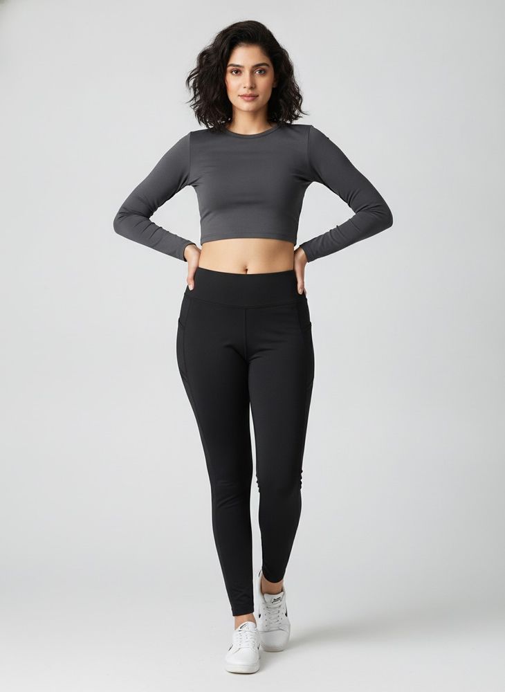 Athletic Crop Top &amp; Leggings Set
