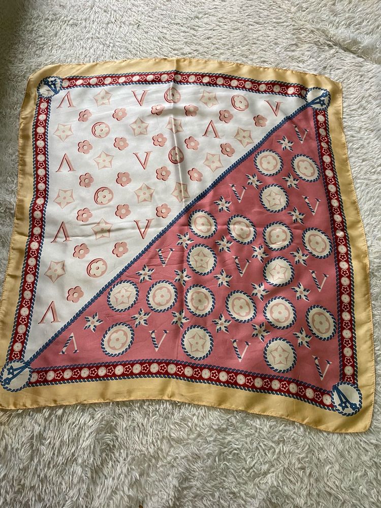 Designer Print Silk Scarf