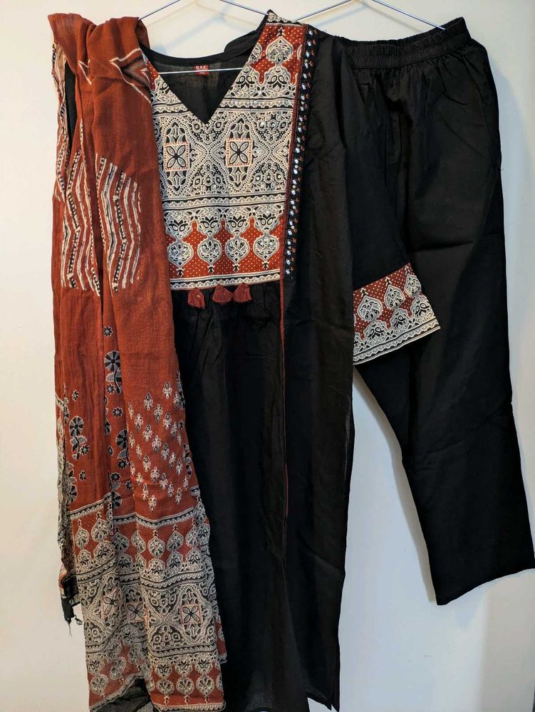 🩷Ajrak Pure Cotton kurta set