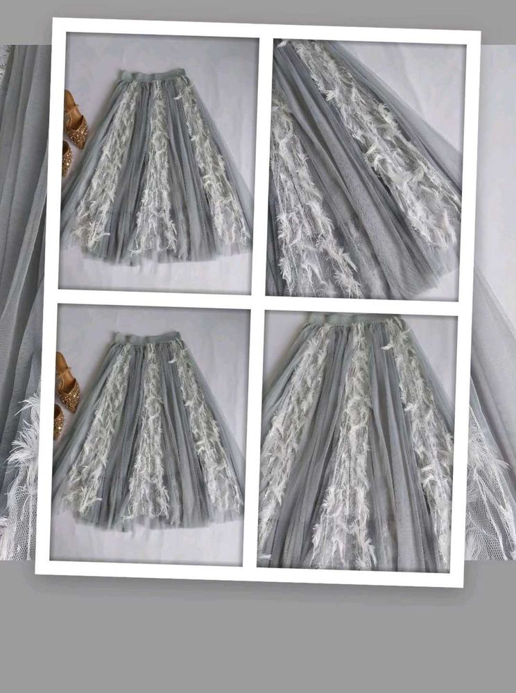 Elegant Feather Tulle Skirt 🎐✨️