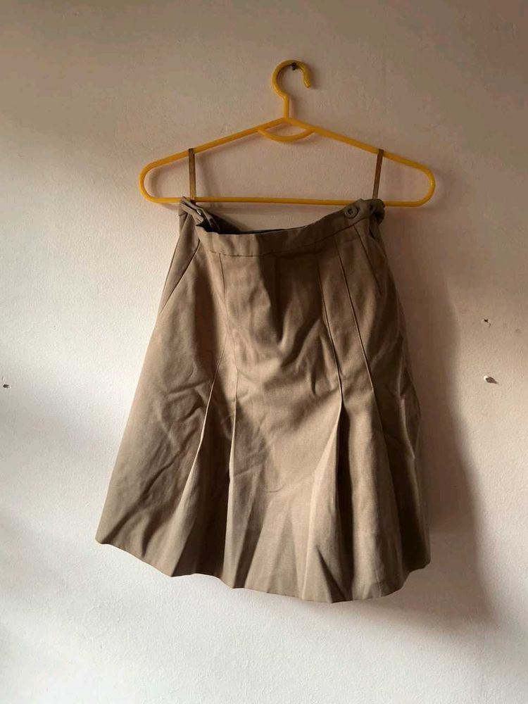 Pleated Midi Skirt