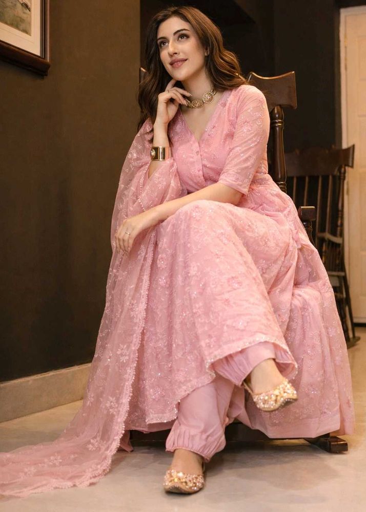 Traditional Pink Party Wear Suit With Inner Lining