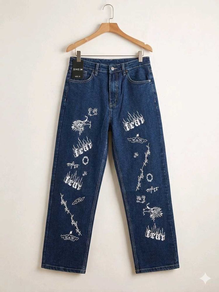 branded streight Blue Denim Jeans