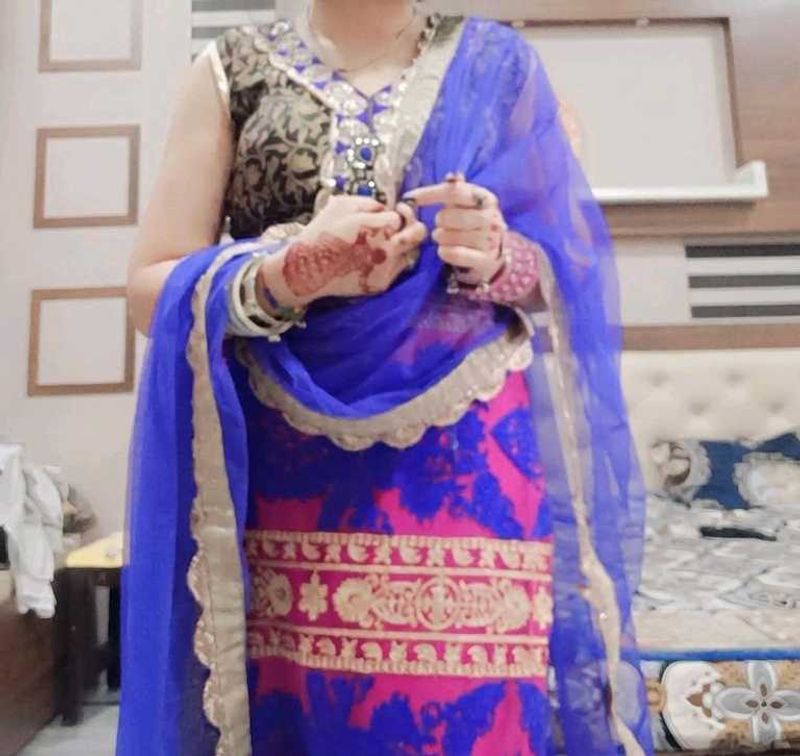 multi colour partywear kurti
