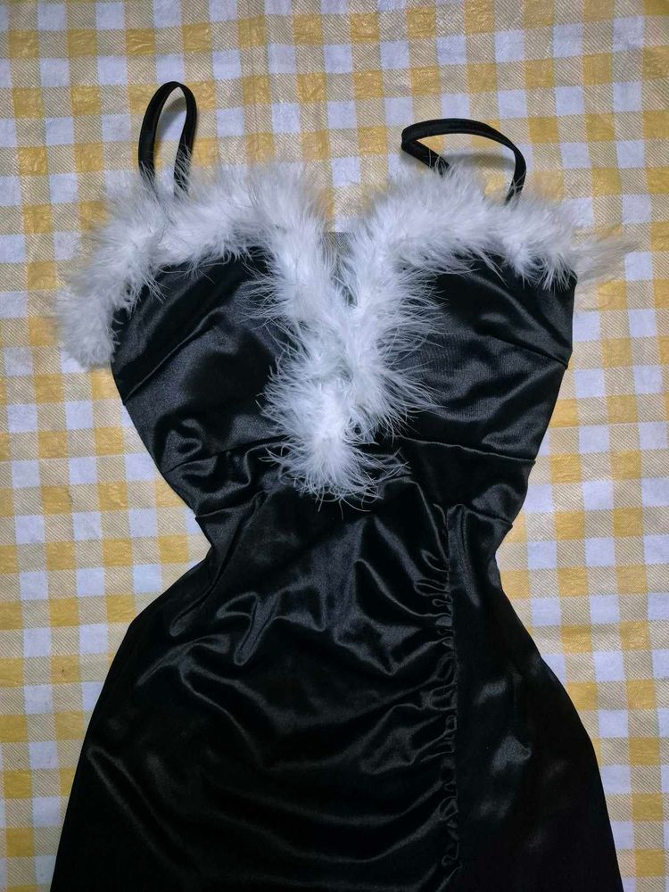 Sexy/hot Black Fur Dress (Party wear/goth)