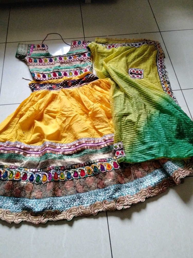 Vibrant Embroidered Ethnic Skirt
