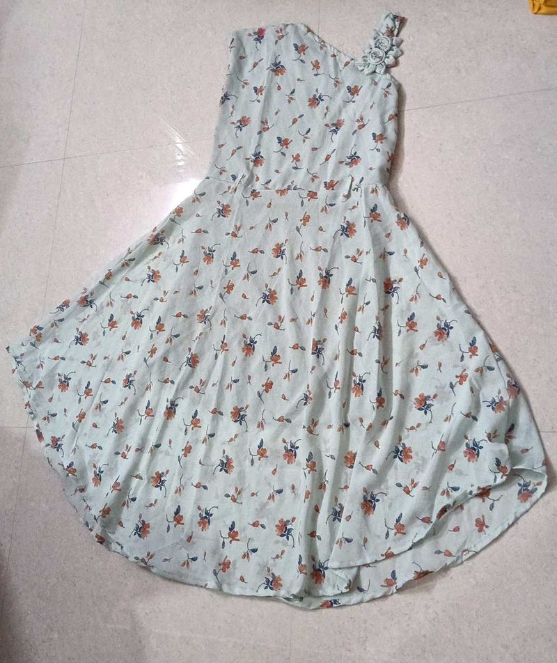 Floral One-Shoulder Dress