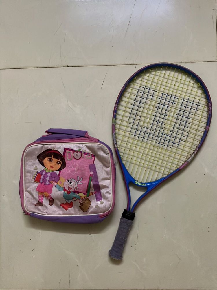 Kids Tennis Racket &amp; Dora Lunchbox