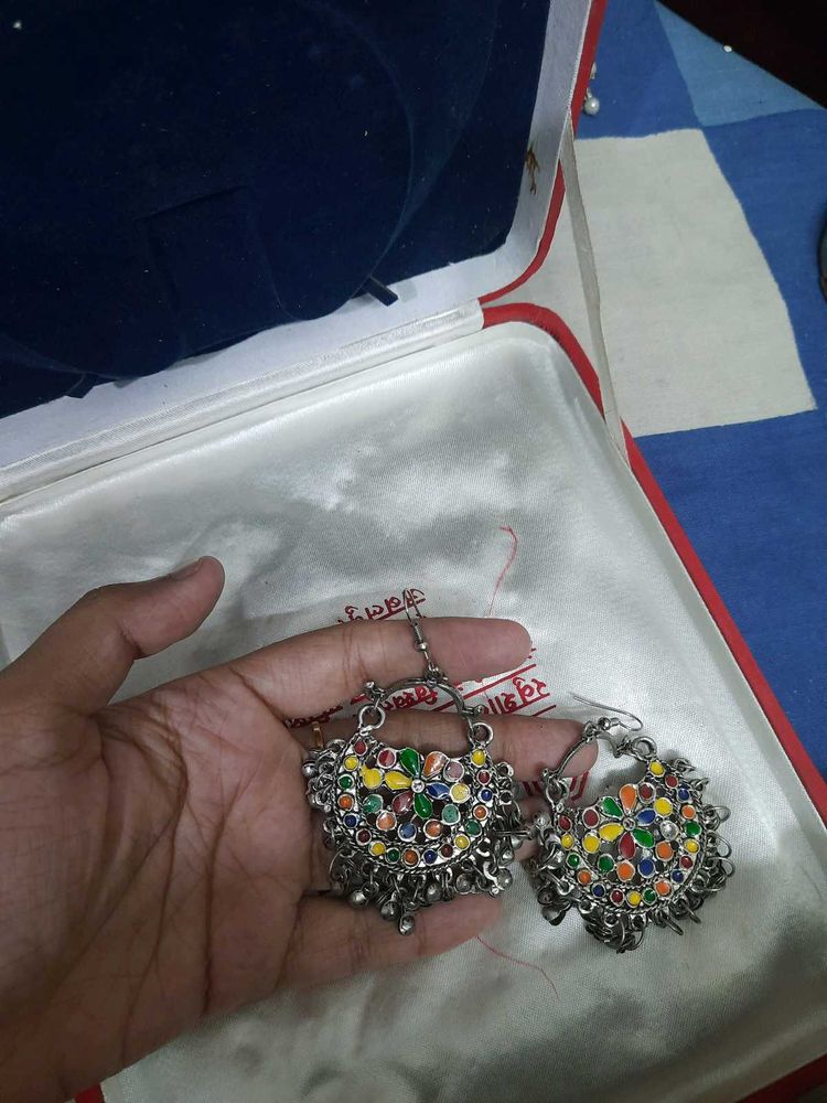 Boho Ethnic Jhumka Earrings