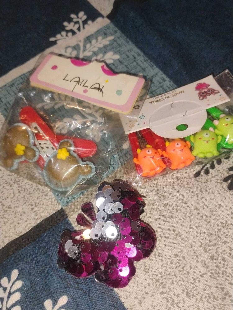 Cute Hair Clips and Scrunchie Set