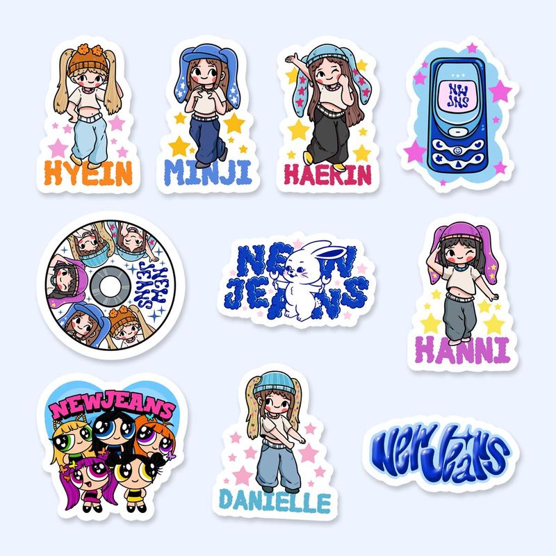 NEW NewJeans Vinyl Waterproof Stickers Pack