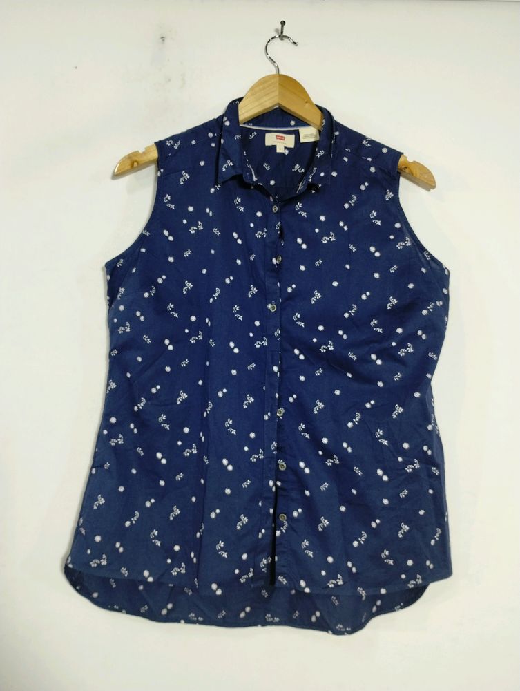 Levi's Navy Blue Floral Printed Sleeveless Top