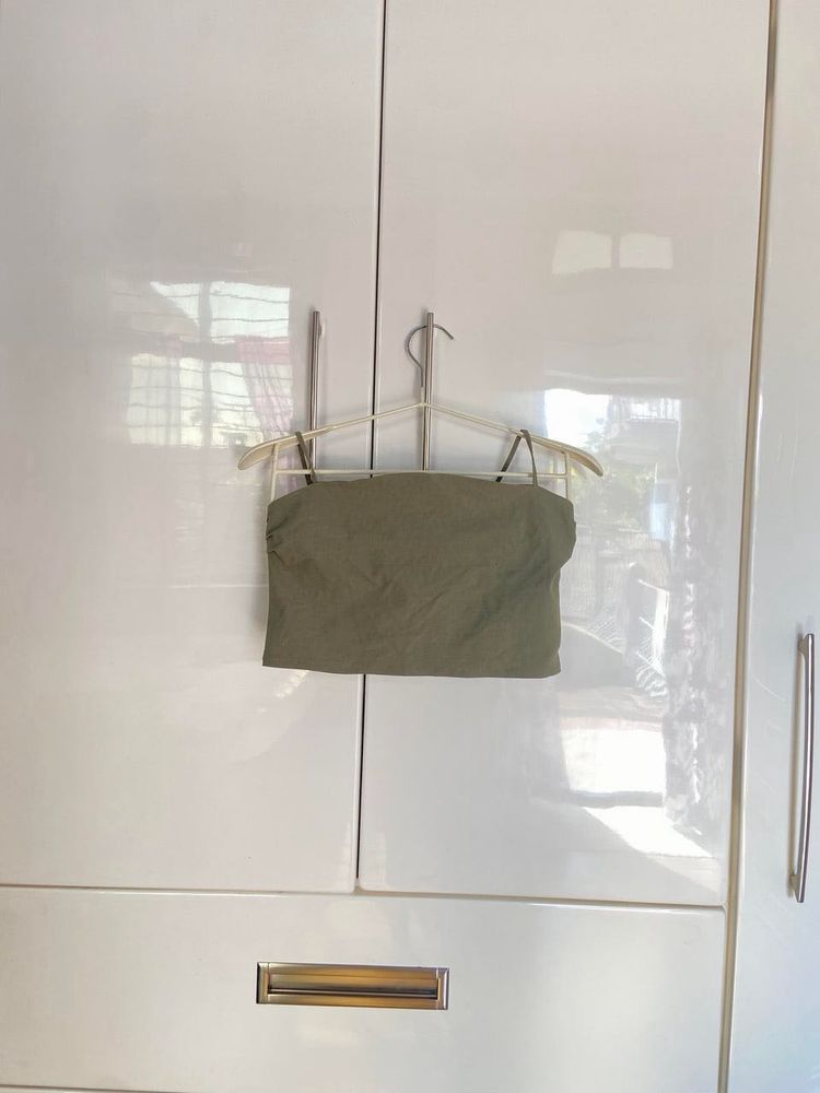 h&amp;m Olive Green Bandeau Top