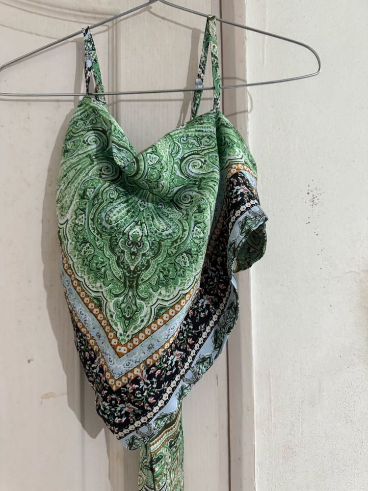 Paisley Print Scarf Top