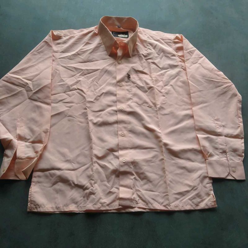 Men's Peach Long Sleeve Shirt