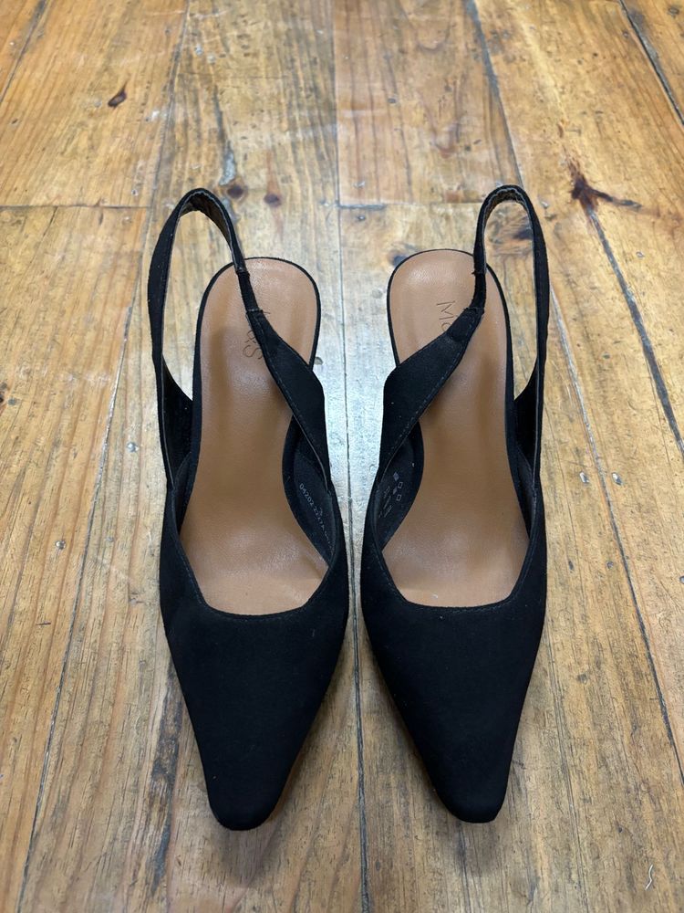Stylish Black Slingback Heels