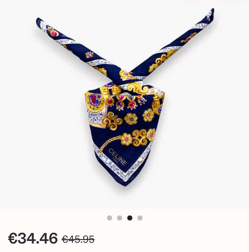 Vintage Celine handkerchief/bandana, pocket square