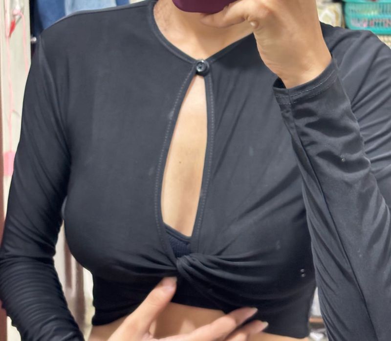 Chic Black Crop Top
