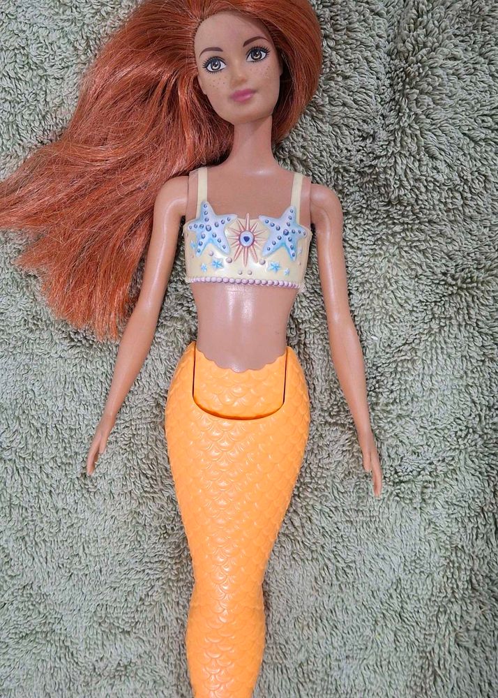 Mermaid Doll with Orange Tail