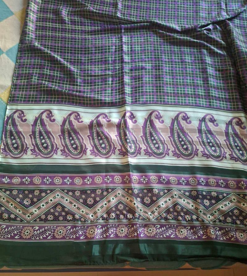 green silk saree