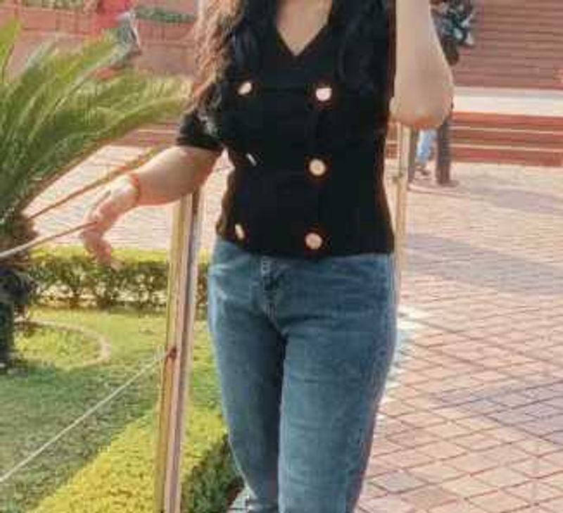 Chic Black Button-Down Top
