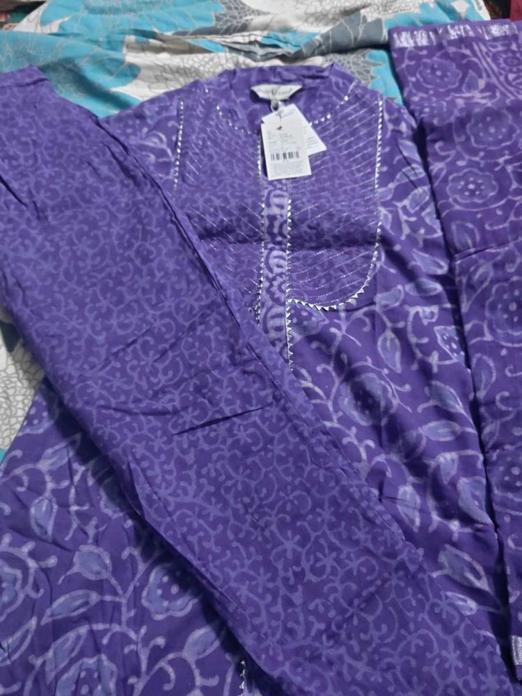 Purple Kurta Set