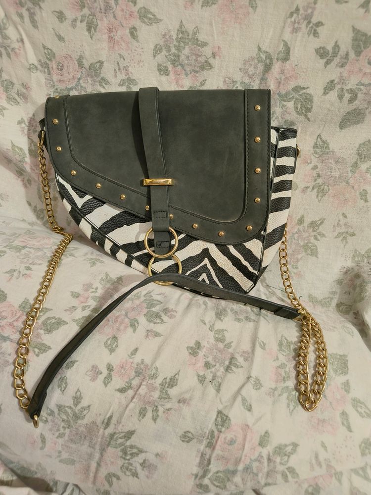 Black &amp; White Sling Bag